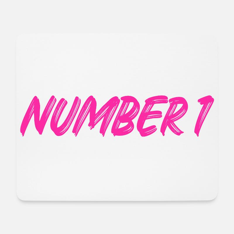 Number 1 - eins - erster - erste - 1 - Nummer 1 - Mousepad (Querformat) - Weiß