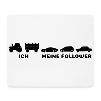 BAUER LANDWIRT TRAKTOR AUTOS - ICH MEINE FOLLOWER - Mousepad (Querformat) - Weiß - Vorne