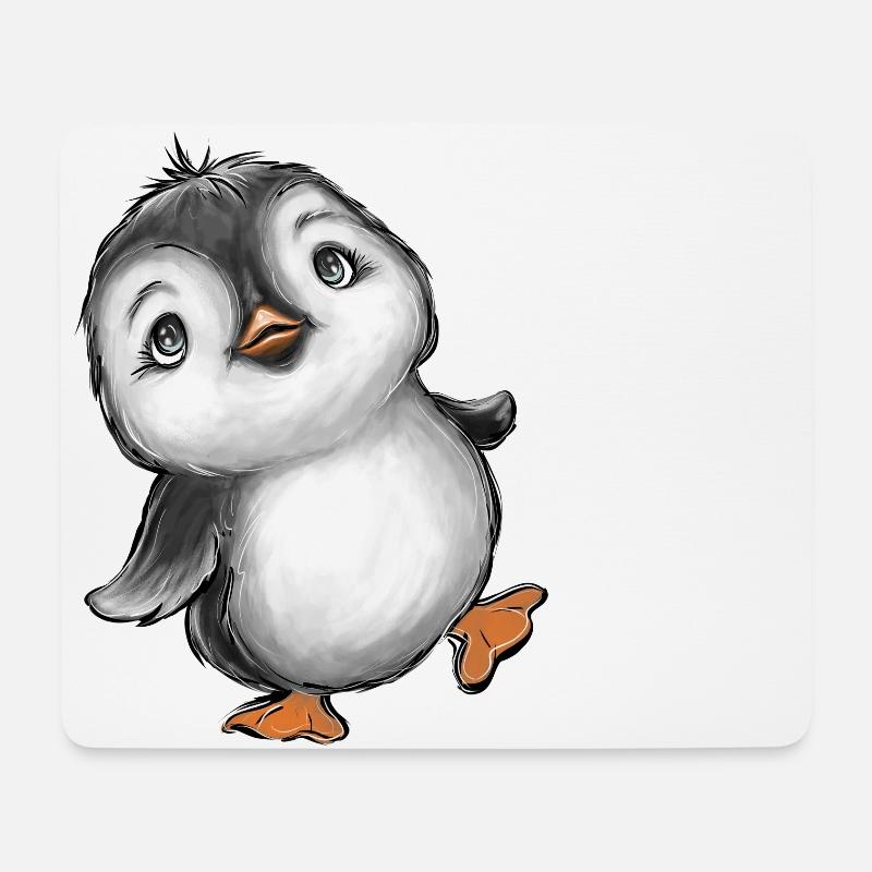 PINGUIN - Mousepad (Querformat) - Weiß