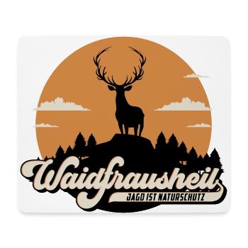 Waidfrausheil | Farben änderbar - Mousepad (Querformat) - Weiß - Vorne