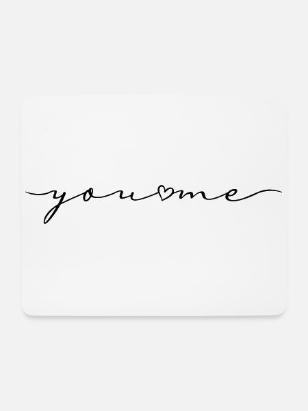 Du und Ich You and Me Liebe Kalligrafie Schrift - Mousepad (Querformat) - Weiß