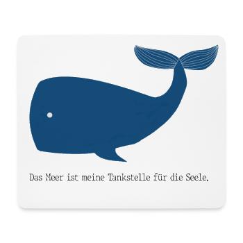 Wal, Meer & Seele - Mousepad (Querformat) - Weiß - Vorne