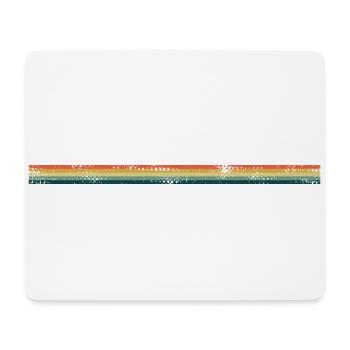 Retro Farben Linie Vorlage Distressed Regenbogen - Mousepad (Querformat) - Weiß - Vorne