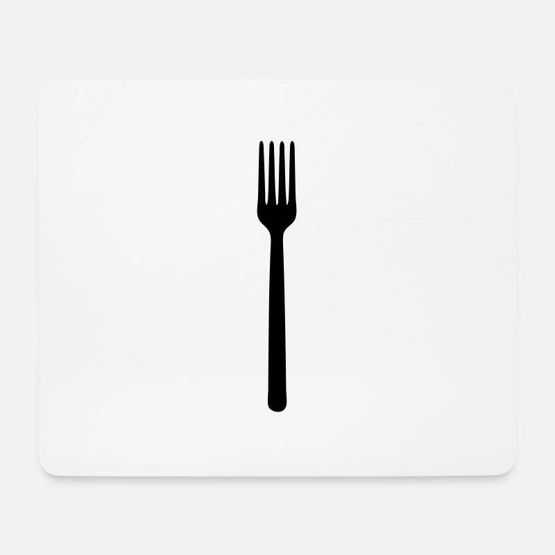 gabel - Mousepad (Querformat) - Weiß