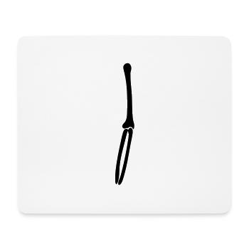 squelette bras - Tapis de souris (format paysage) - blanc - Devant