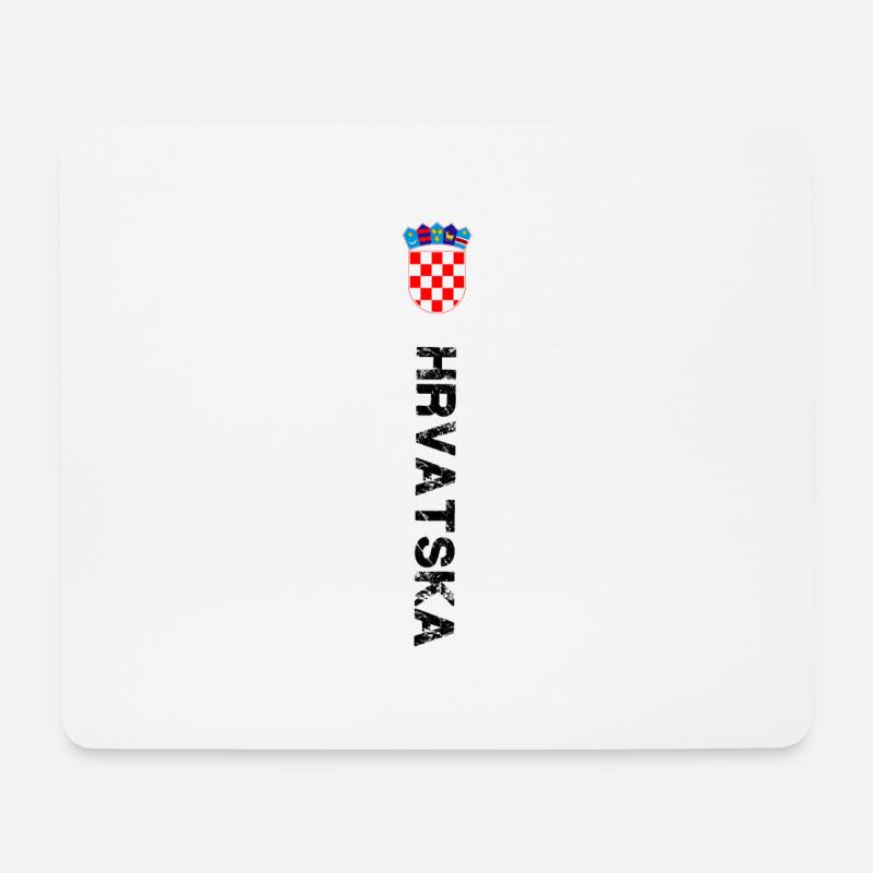 Hrvatska Kroatien Design im Retro Look. - Mousepad (Querformat) - Weiß