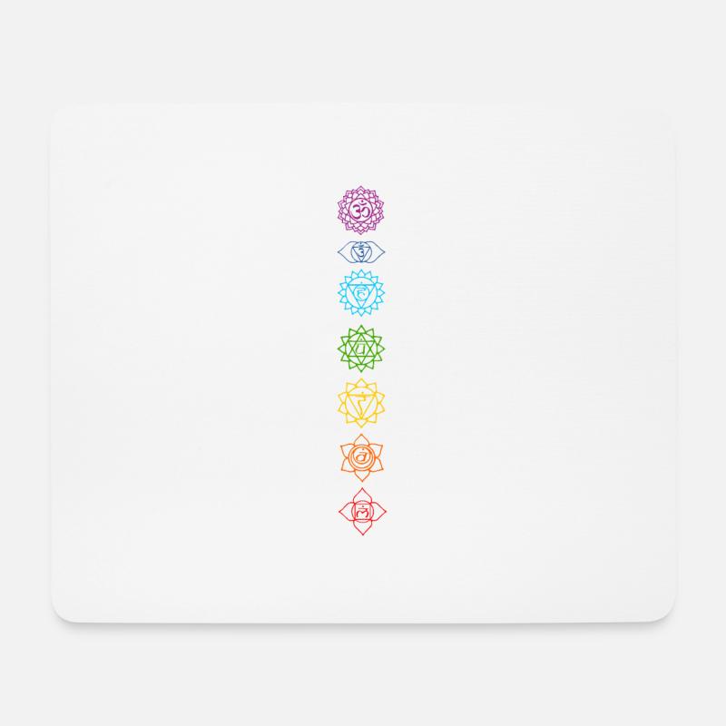 Chakren - Mousepad (Querformat) - Weiß
