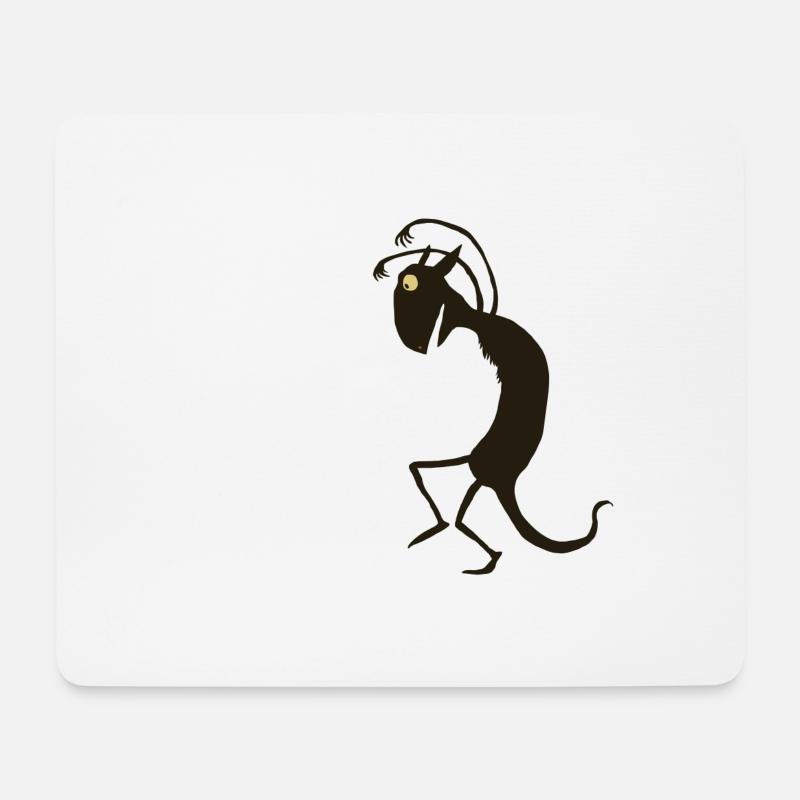 schleichendes Monster - Mousepad (Querformat) - Weiß