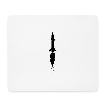 navette spatiale fusée fusée ufo lune vaisseau spatial - Tapis de souris (format paysage) - blanc - Devant