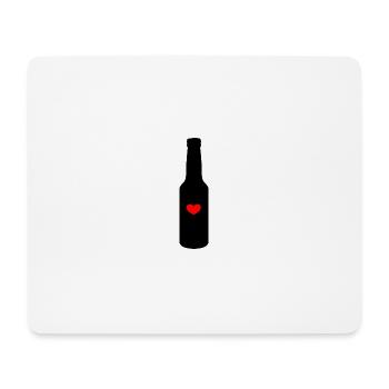 Flasche mit Herz - Mousepad (Querformat) - Weiß - Vorne