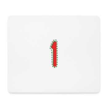 1. 1 year. 1st ANNIVERSARY. 1 YEAR ANNIVERSARY - Mouse Pad (horizontal) - white - Front