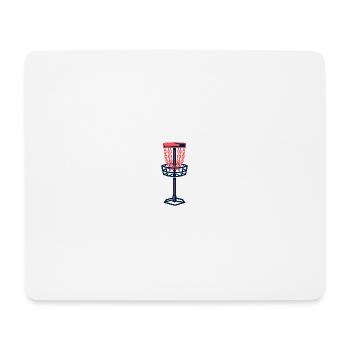 Disc Golf Basket Disc Disc Target - Mouse Pad (horizontal) - white - Front