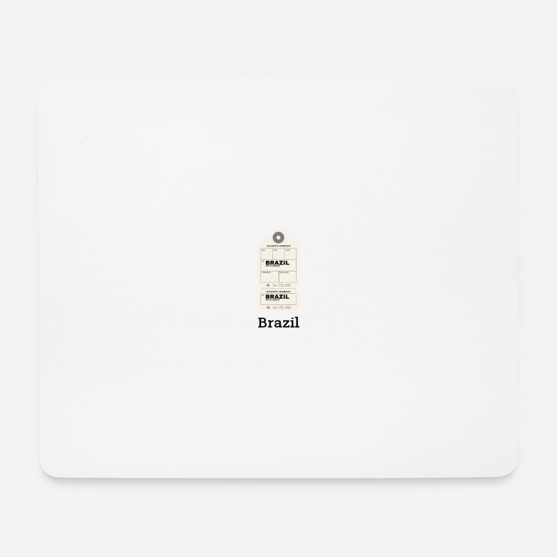 Brazil Flight Ticket - Mousepad (Querformat) - Weiß