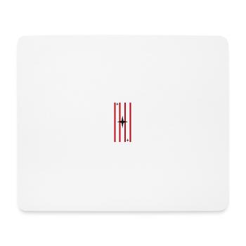 Étoile rouge - Tapis de souris (format paysage) - blanc - Devant