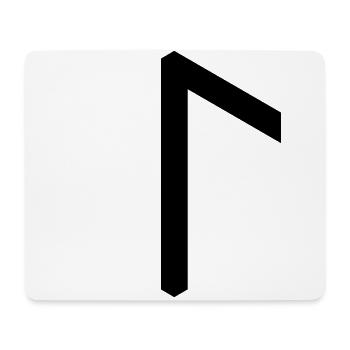 Rune: Laguz ᛚ (L), Quantum Runes Futhark 0 © - Mousepad (Querformat) - Weiß - Vorne