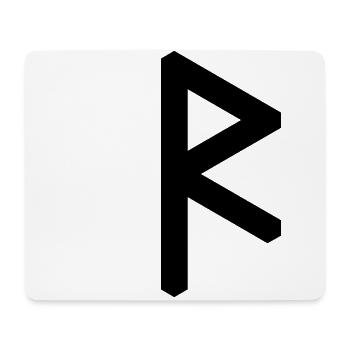 Rune: Raidho ᚱ (R), Quantum Runes Futhark 0 © - Mousepad (Querformat) - Weiß - Vorne