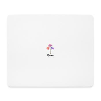 Flowers - Mousepad (Querformat) - Weiß - Vorne