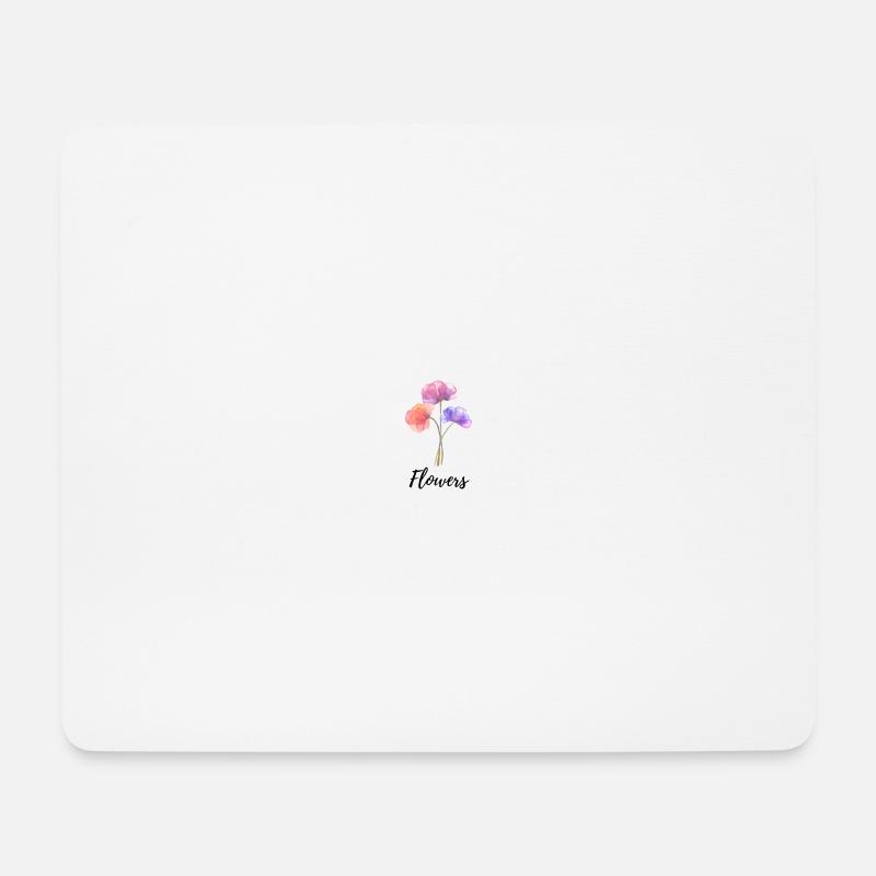 Flowers - Mousepad (Querformat) - Weiß