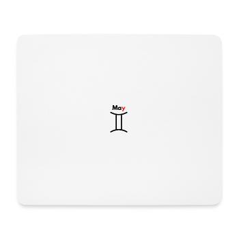 Mois avec son signe Astrologique Gémeaux/Mai - Tapis de souris (format paysage) - blanc - Devant