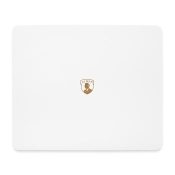 AI Man Emblem - Mousepad (Querformat) - Weiß - Vorne