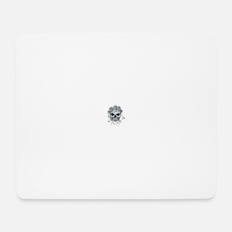 Totenkopf - Mousepad (Querformat) - Weiß