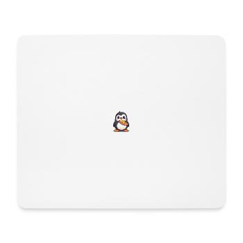 Pingouin sucré à la pizza - Tapis de souris (format paysage) - blanc - Devant