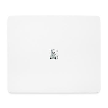 Bande dessinée Ours polaire - Tapis de souris (format paysage) - blanc - Devant