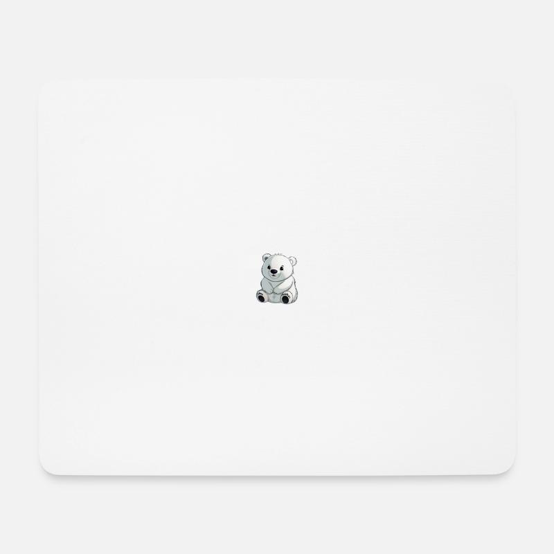 Comic Polar Bear - Mouse Pad (horizontal) - white