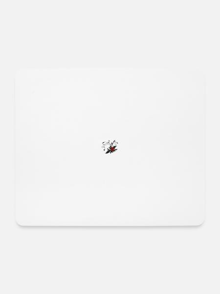 Blume - Mousepad (Querformat) - Weiß