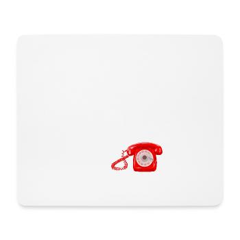 telephone rouge - Tapis de souris (format paysage) - blanc - Devant