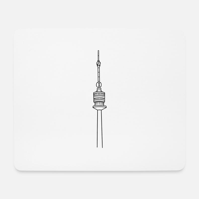 Donauturm Wien - Mousepad (Querformat) - Weiß