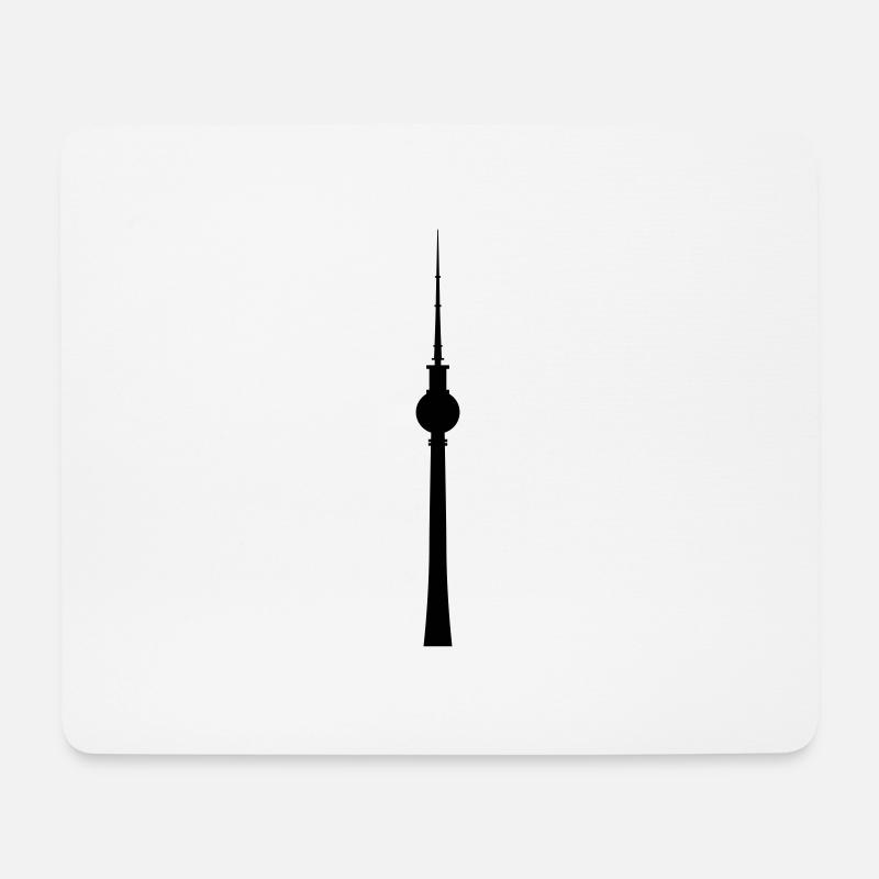 Fernsehturm Berlin - Mousepad (Querformat) - Weiß