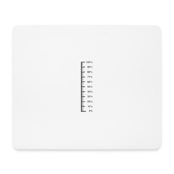 Skala 0 - 100% z.B. als Füllstandsmesser für - Mousepad (Querformat) - Weiß - Vorne