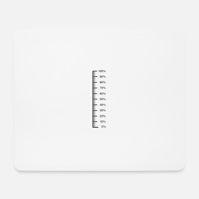 Skala 0 - 100% z.B. als Füllstandsmesser für - Mousepad (Querformat) - Weiß
