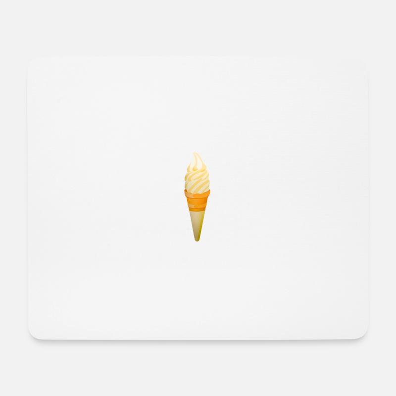 Eis Eiscreme Eiskrem Eiswaffel Softeis Softice - Mousepad (Querformat) - Weiß
