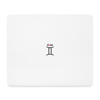 Mois avec son signe Astrologique Juin/Gémeaux - Tapis de souris (format paysage) - blanc - Devant