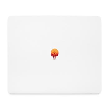 Rote Sonnen Qualle - Mousepad (Querformat) - Weiß - Vorne