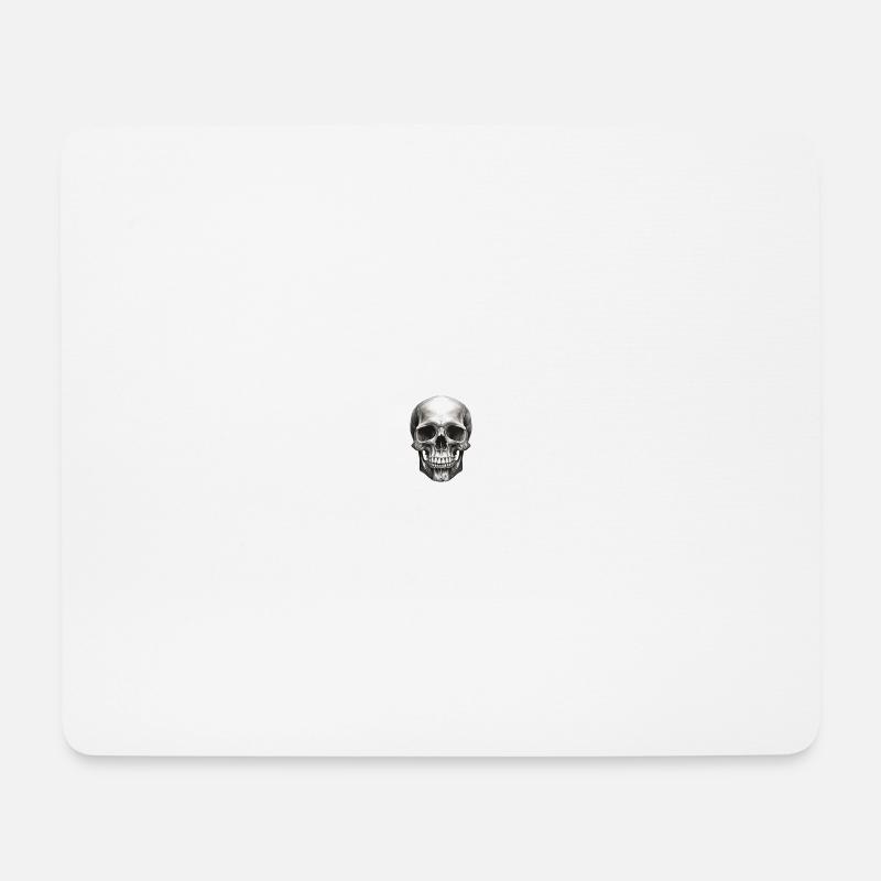 Totenkopf Handgezeichnet - Mousepad (Querformat) - Weiß