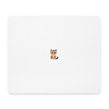 Cute Brown Cat - Mousepad (Querformat) - Weiß - Vorne