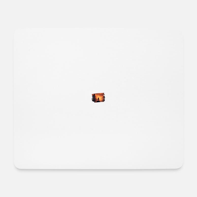 samurai krieger warrior motivation mma fighter 3 - Mousepad (Querformat) - Weiß