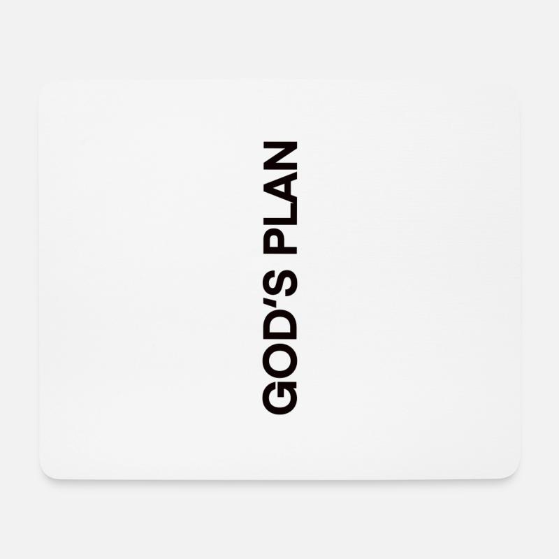 God GOD'S Plan Jesus - Mouse Pad (horizontal) - white