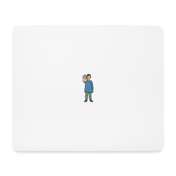 Stop Gesture Cartoon Character - Mouse Pad (horizontal) - white - Front