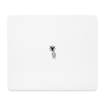 Illustration de crâne de fleur vive - Tapis de souris (format paysage) - blanc - Devant