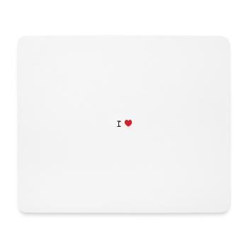 I love - Tapis de souris (format paysage) - blanc - Devant
