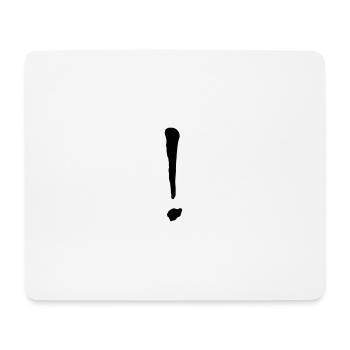 Exclamation mark / exclamation mark in black - Mouse Pad (horizontal) - white - Front