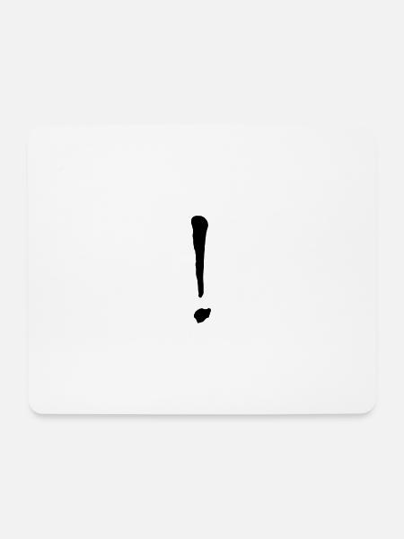 Ausrufezeichen / Ausrufungszeichen in Schwarz - Mousepad (Querformat) - Weiß