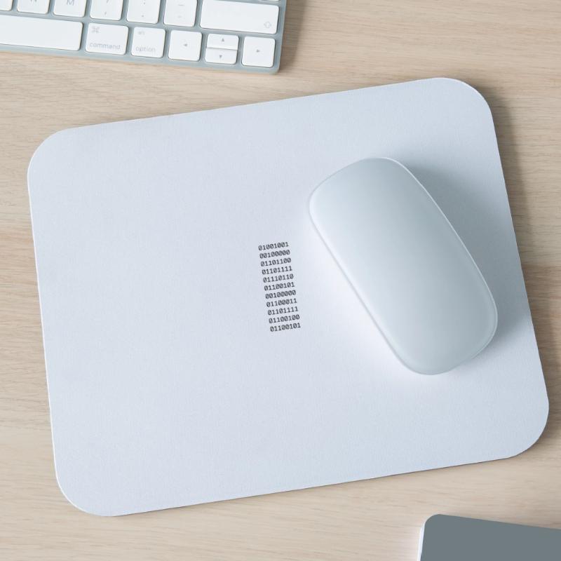 "I LOVE CODE" in binary data. Mouse Pad (horizontal)