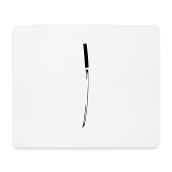 Shirasaya katana drei Farben retro Ronin Vektor - Mousepad (Querformat) - Weiß - Vorne