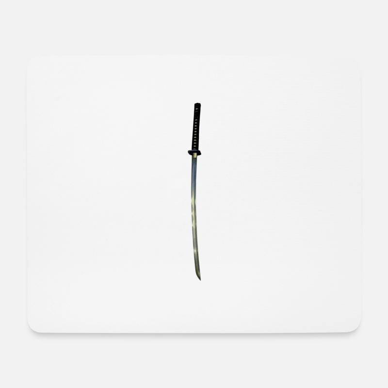 Samurai Katana - Mousepad (Querformat) - Weiß