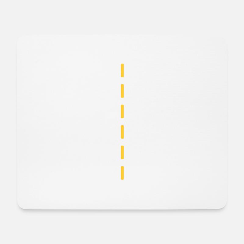 Strichellinie / dashed (1c) - Mousepad (Querformat) - Weiß
